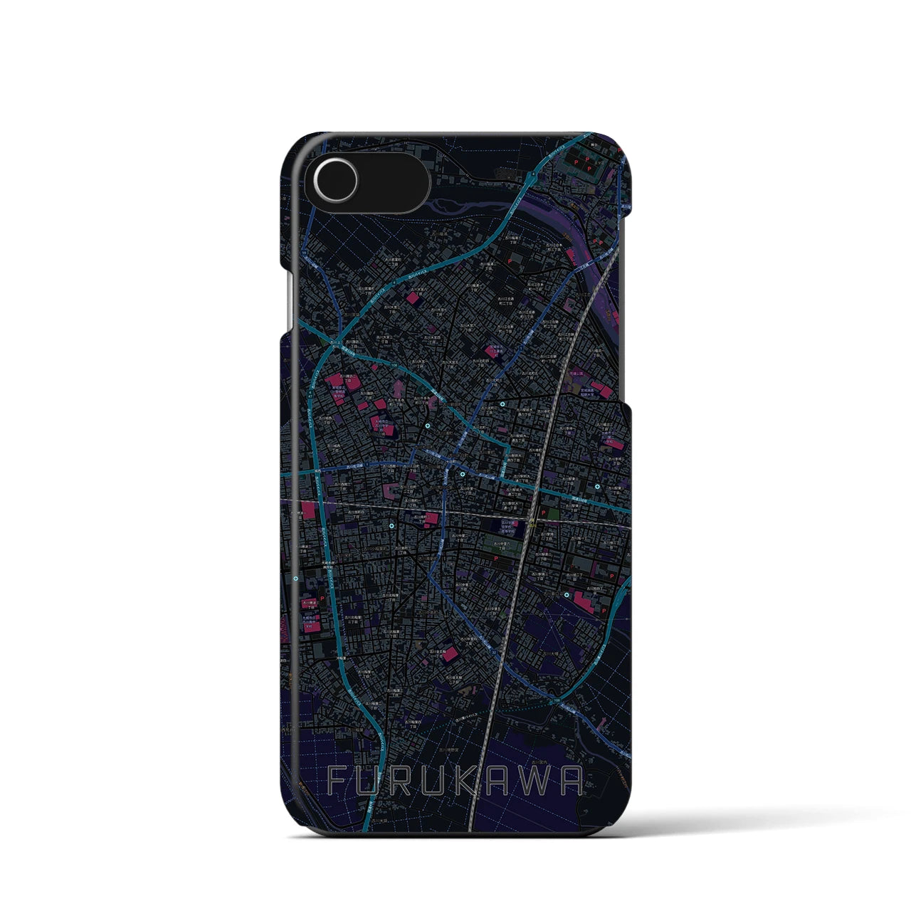 【古川(宮城県)】地図柄iPhoneケース(バックカバータイプ)