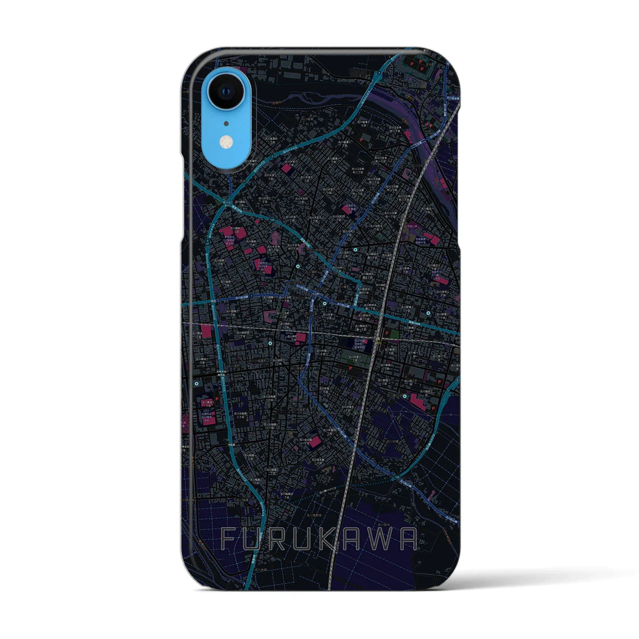 【古川(宮城県)】地図柄iPhoneケース(バックカバータイプ)