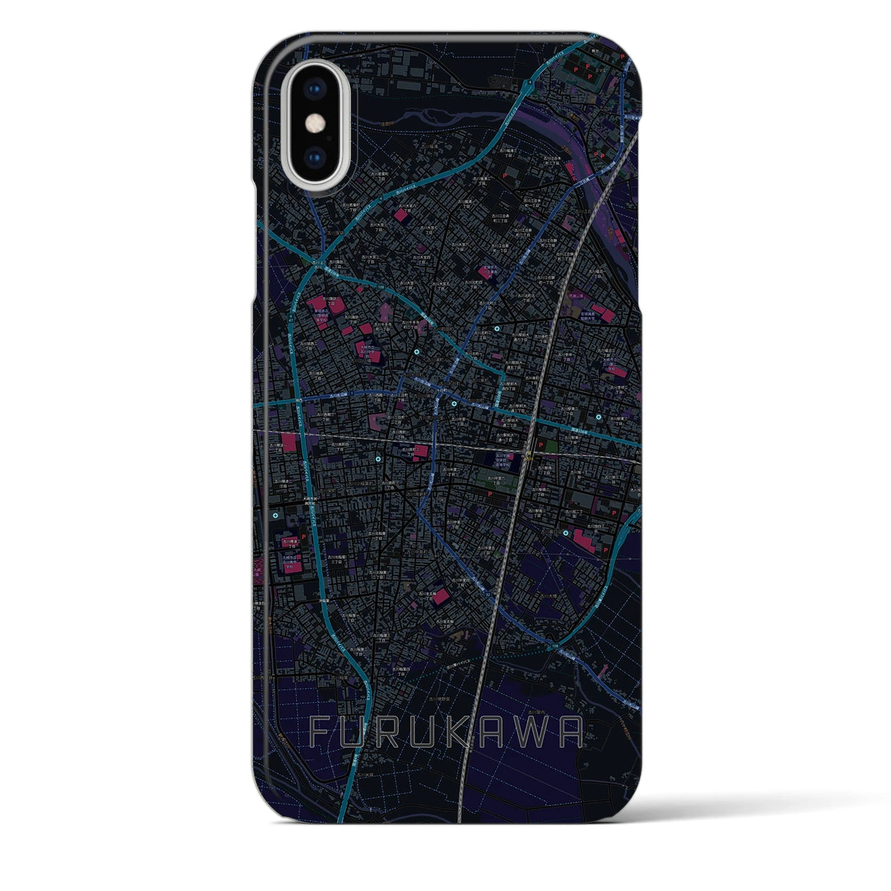 【古川(宮城県)】地図柄iPhoneケース(バックカバータイプ)