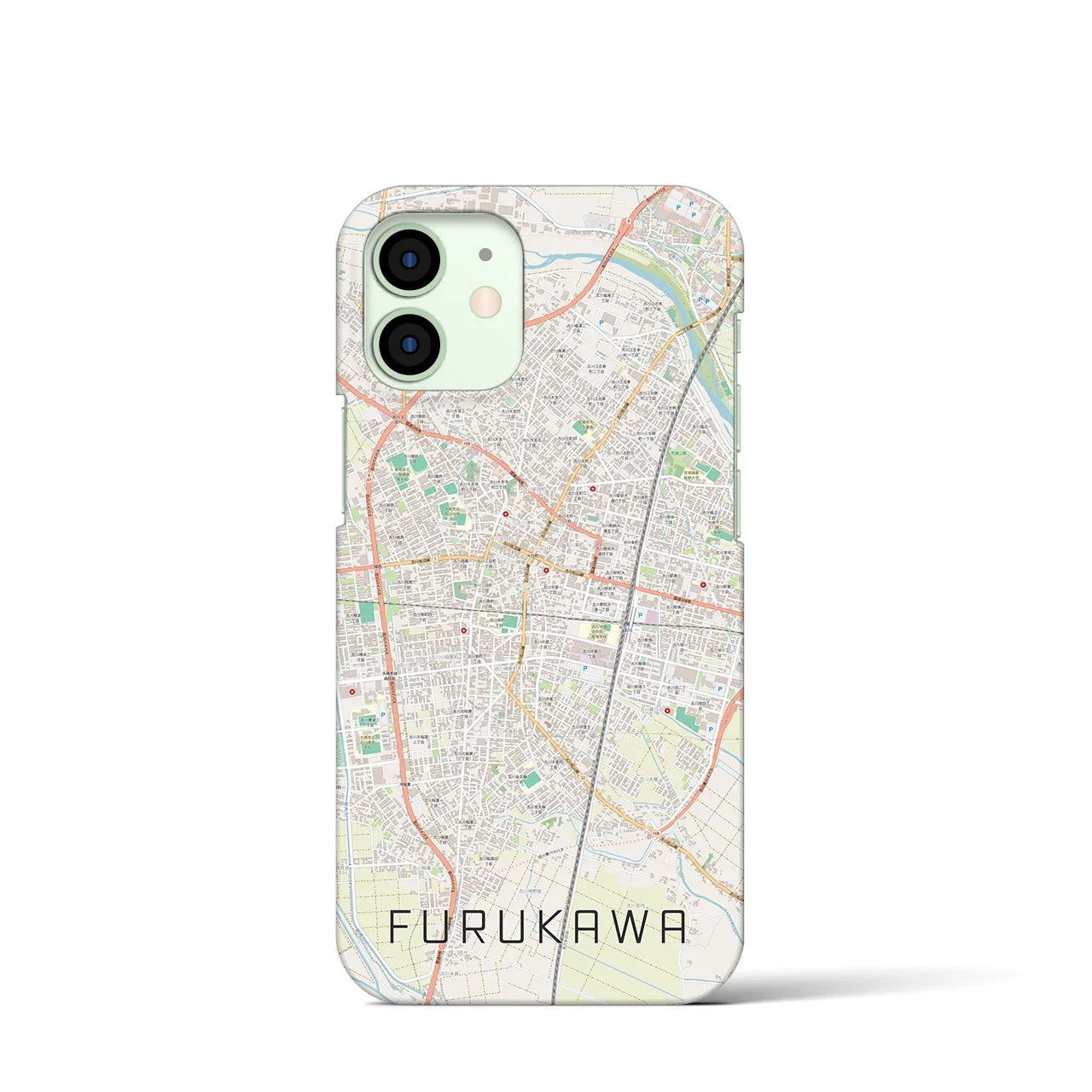 【古川(宮城県)】地図柄iPhoneケース(バックカバータイプ)