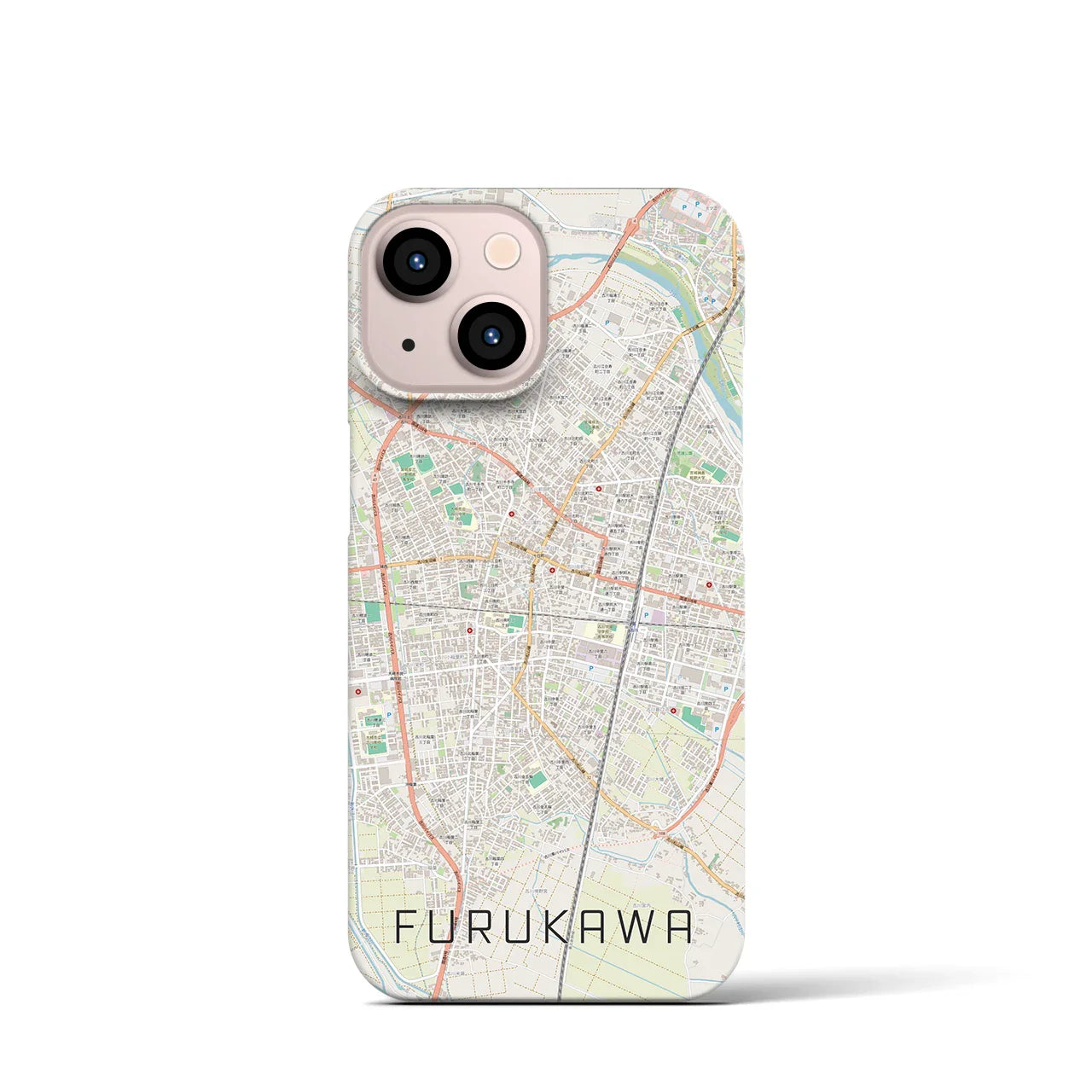 【古川(宮城県)】地図柄iPhoneケース(バックカバータイプ)