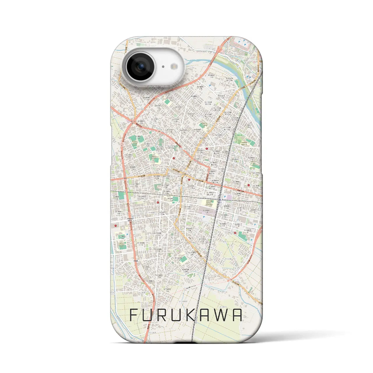 【古川(宮城県)】地図柄iPhoneケース(バックカバータイプ)