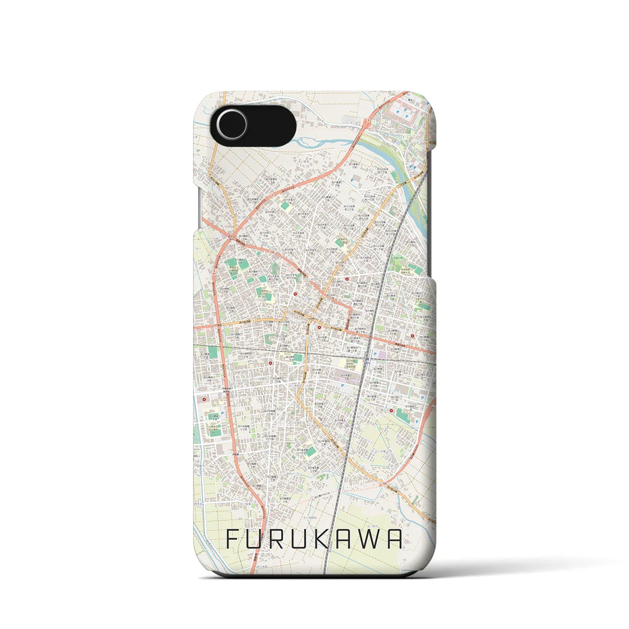 【古川(宮城県)】地図柄iPhoneケース(バックカバータイプ)