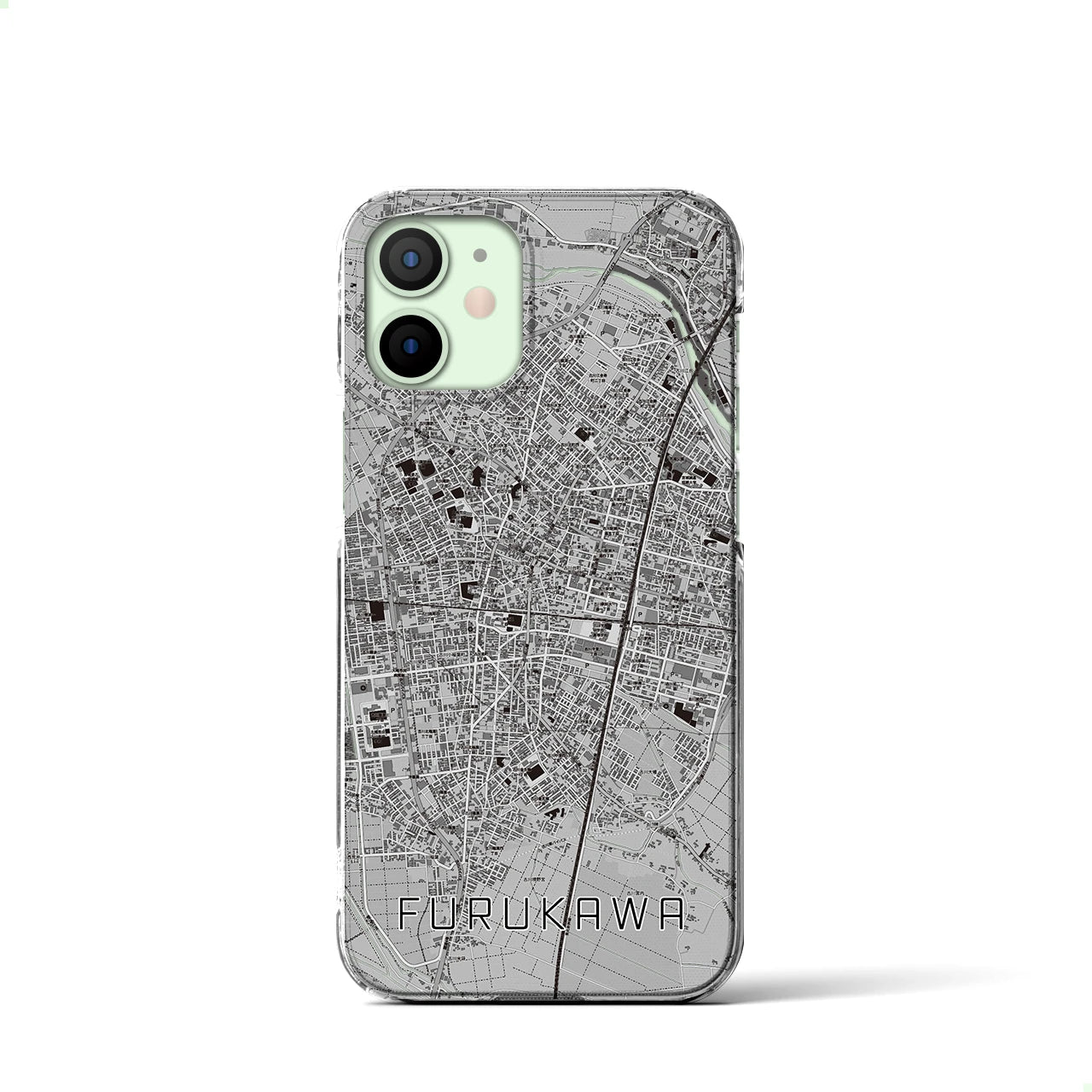 【古川(宮城県)】地図柄iPhoneケース(クリアタイプ)