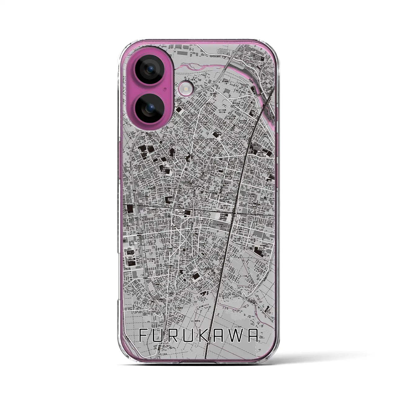 【古川(宮城県)】地図柄iPhoneケース(クリアタイプ)