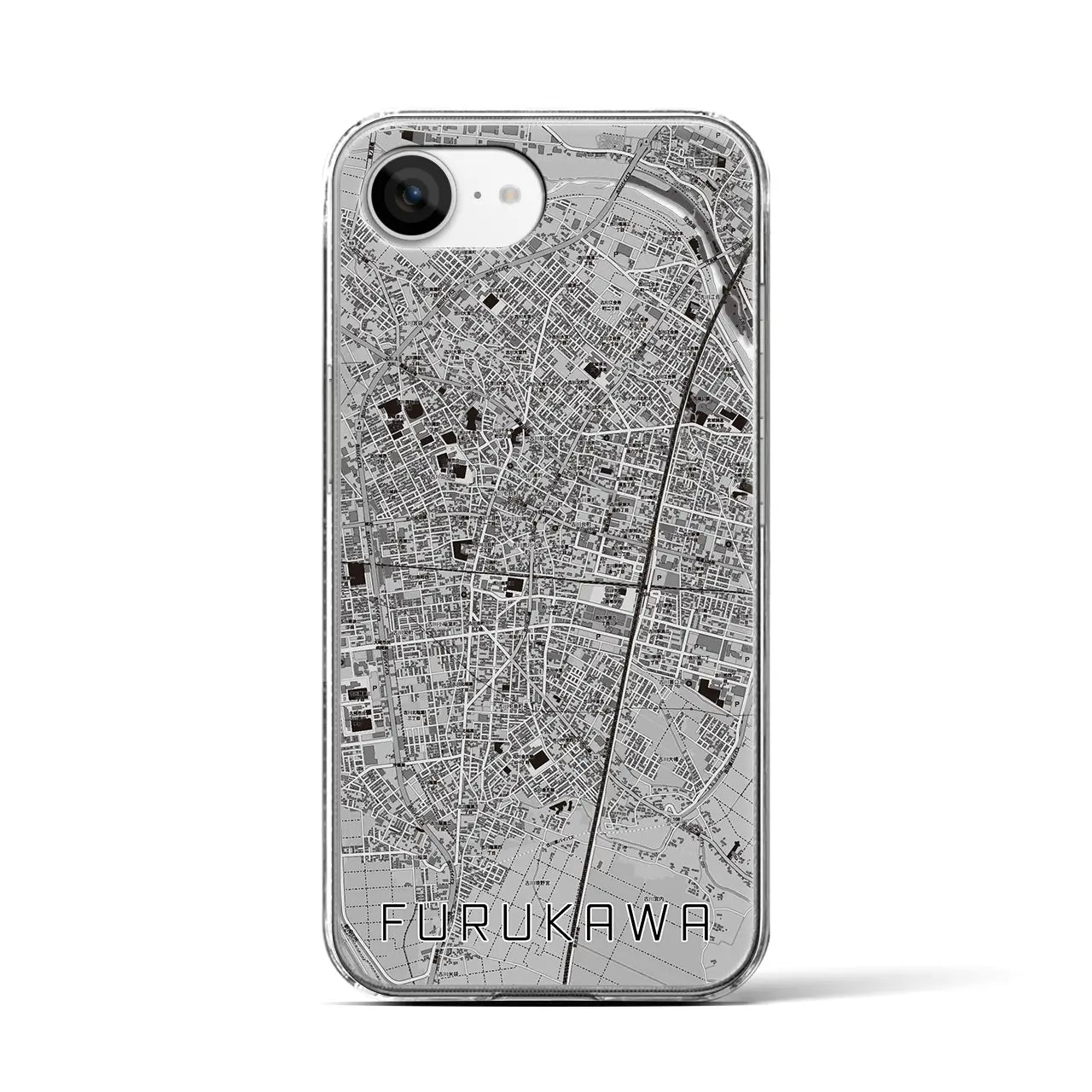 【古川(宮城県)】地図柄iPhoneケース(クリアタイプ)