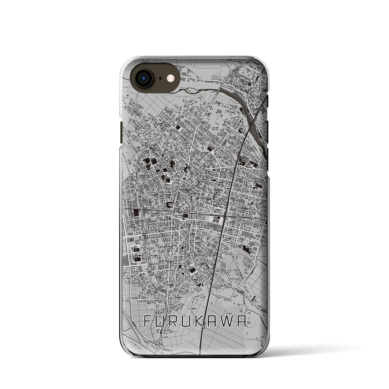 【古川(宮城県)】地図柄iPhoneケース(クリアタイプ)