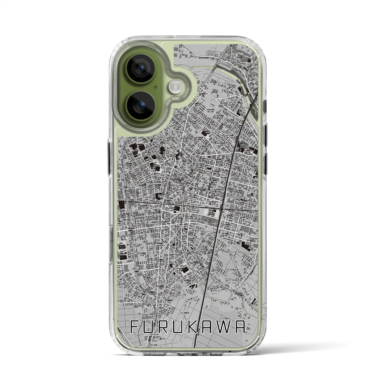 【古川(宮城県)】地図柄iPhoneケース(MagSafeタイプ)