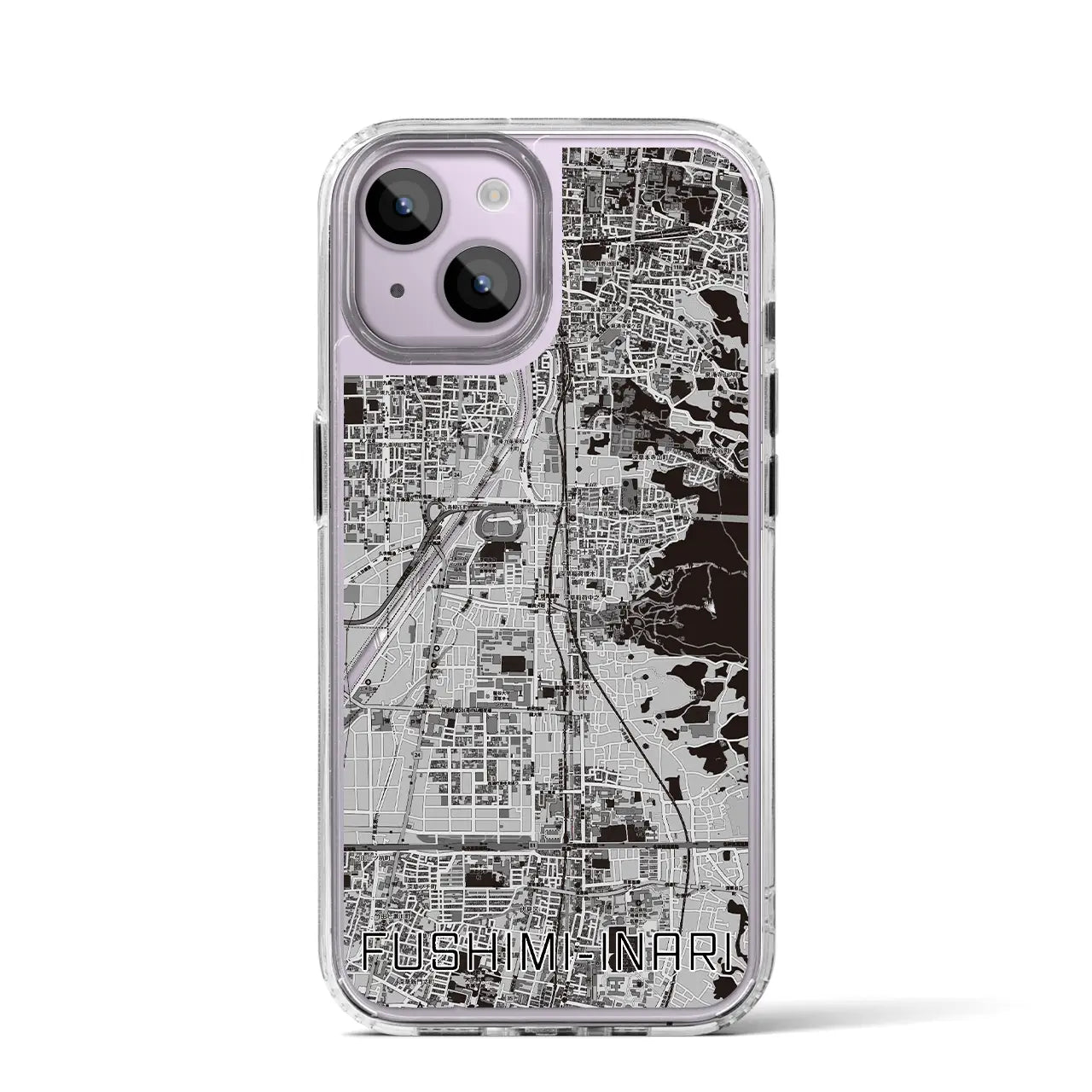 【伏見稲荷(京都府)】地図柄iPhoneケース(MagSafeタイプ)