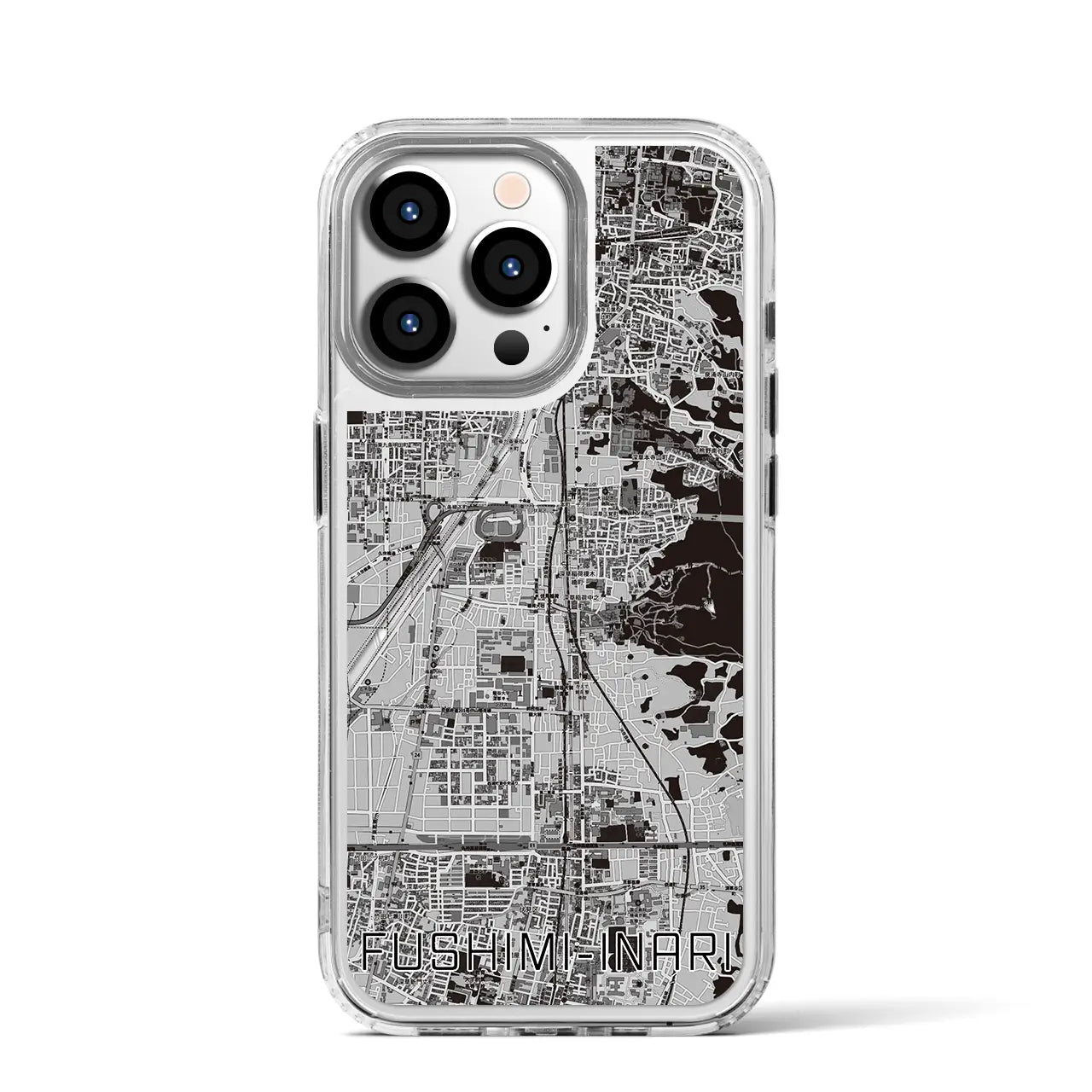 【伏見稲荷(京都府)】地図柄iPhoneケース(MagSafeタイプ)