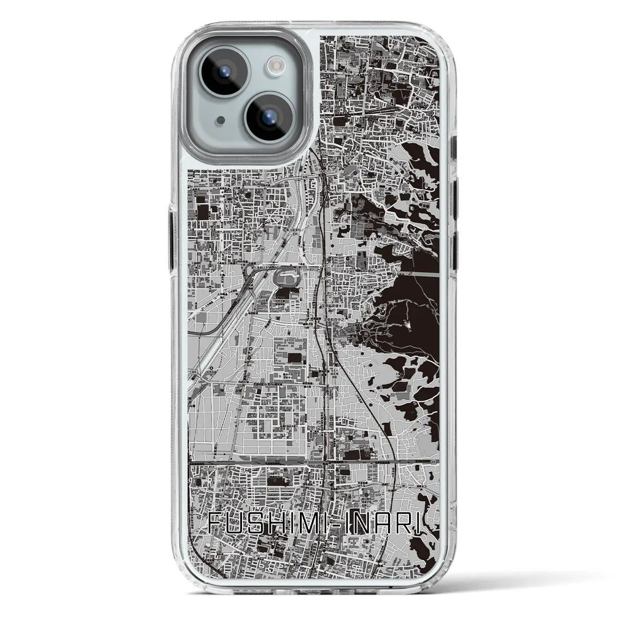 【伏見稲荷(京都府)】地図柄iPhoneケース(MagSafeタイプ)
