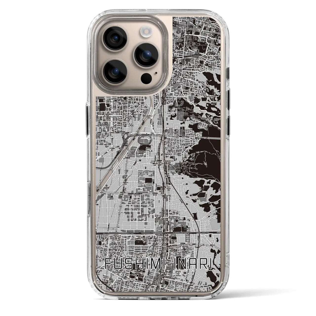 【伏見稲荷(京都府)】地図柄iPhoneケース(MagSafeタイプ)