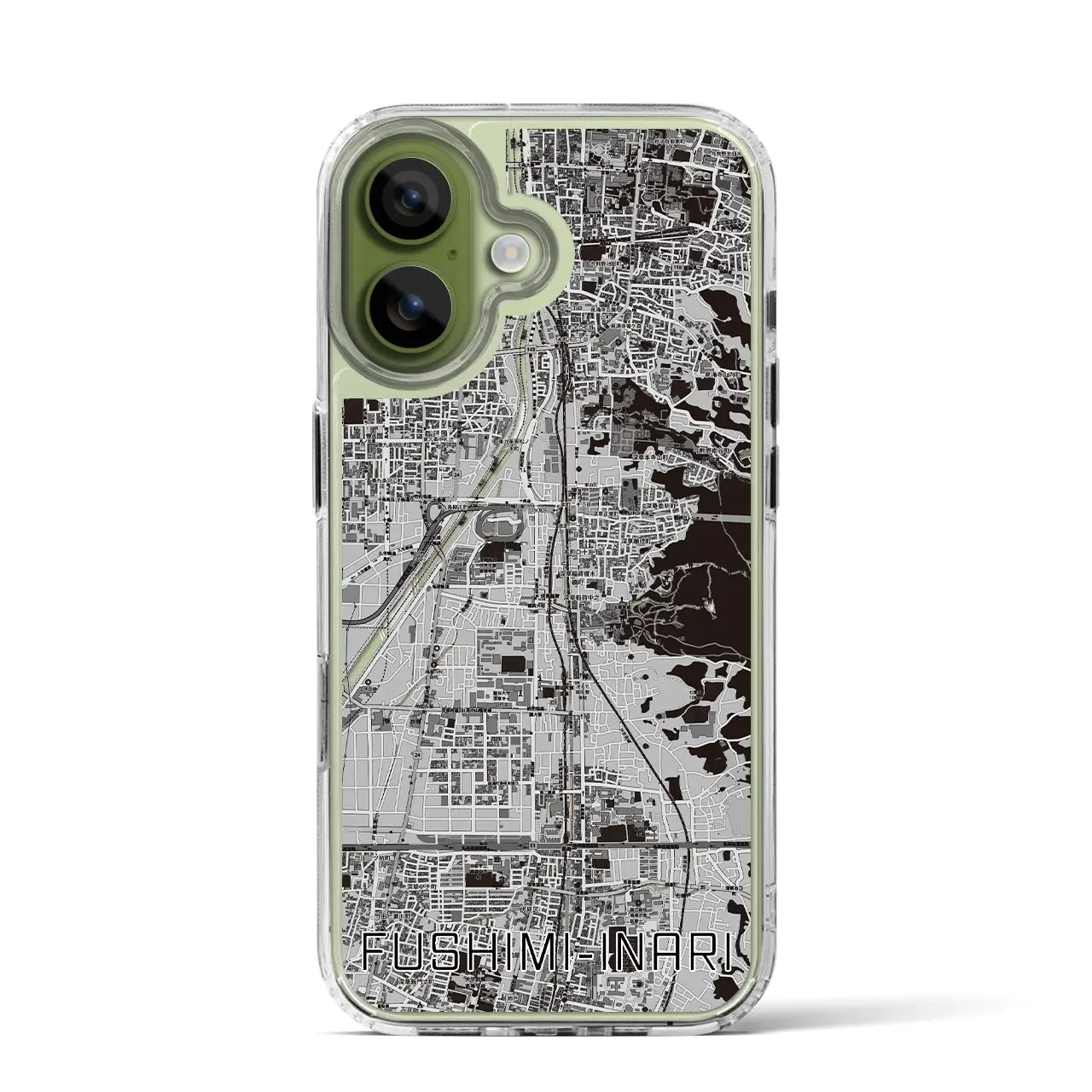 【伏見稲荷(京都府)】地図柄iPhoneケース(MagSafeタイプ)