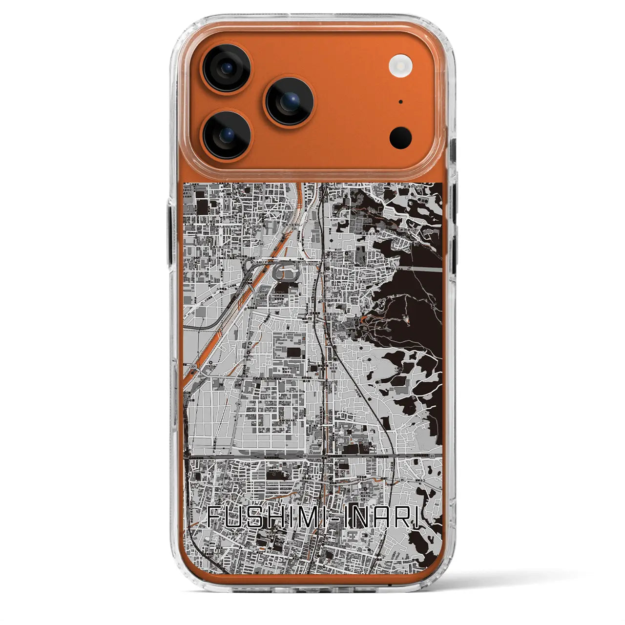 【伏見稲荷(京都府)】地図柄iPhoneケース(MagSafeタイプ)