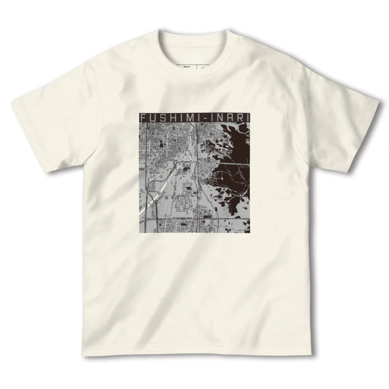 【伏見稲荷(京都府)】地図柄ヘビーウェイトTシャツ