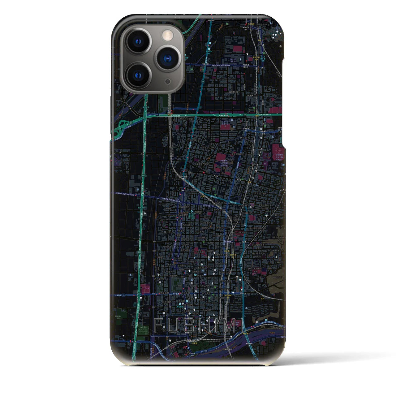 【伏見(京都府)】地図柄iPhoneケース(バックカバータイプ)