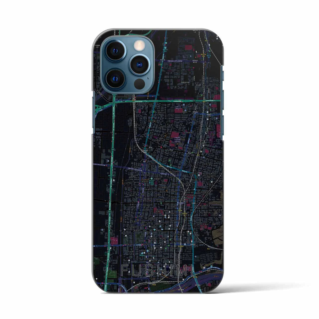 【伏見(京都府)】地図柄iPhoneケース(バックカバータイプ)