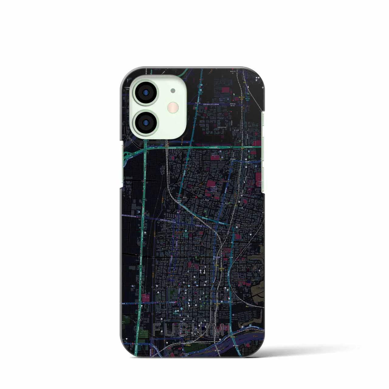 【伏見(京都府)】地図柄iPhoneケース(バックカバータイプ)