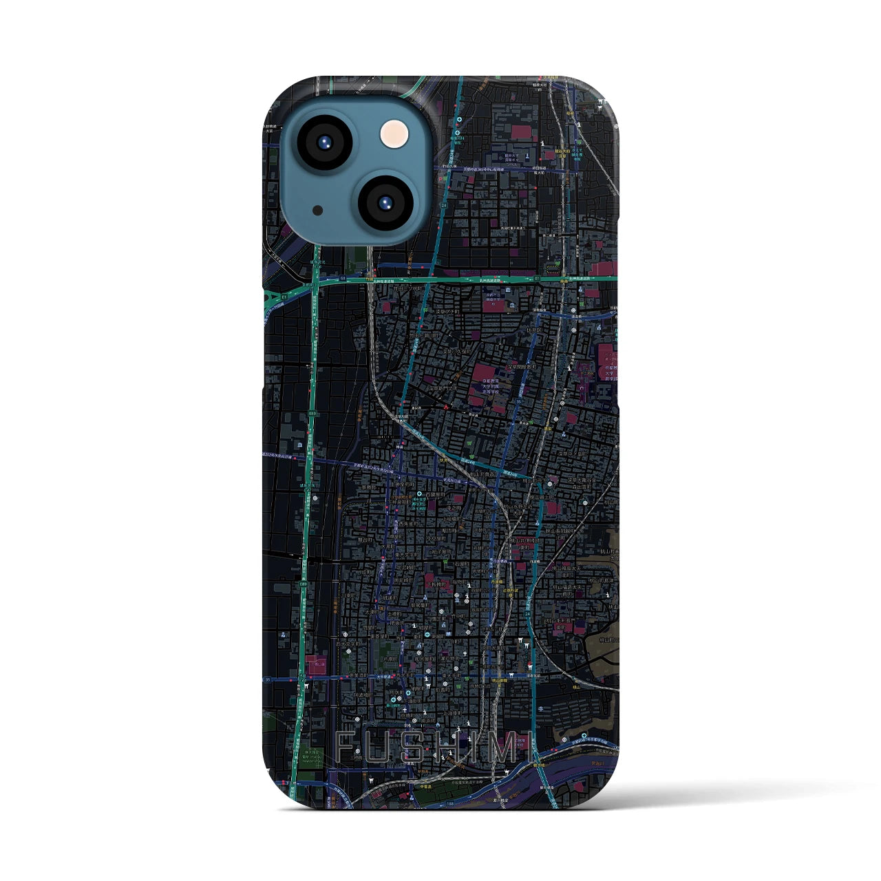 【伏見(京都府)】地図柄iPhoneケース(バックカバータイプ)