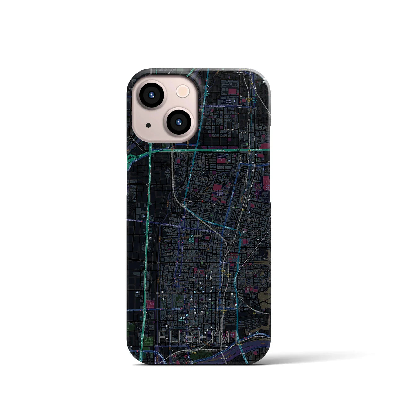 【伏見(京都府)】地図柄iPhoneケース(バックカバータイプ)