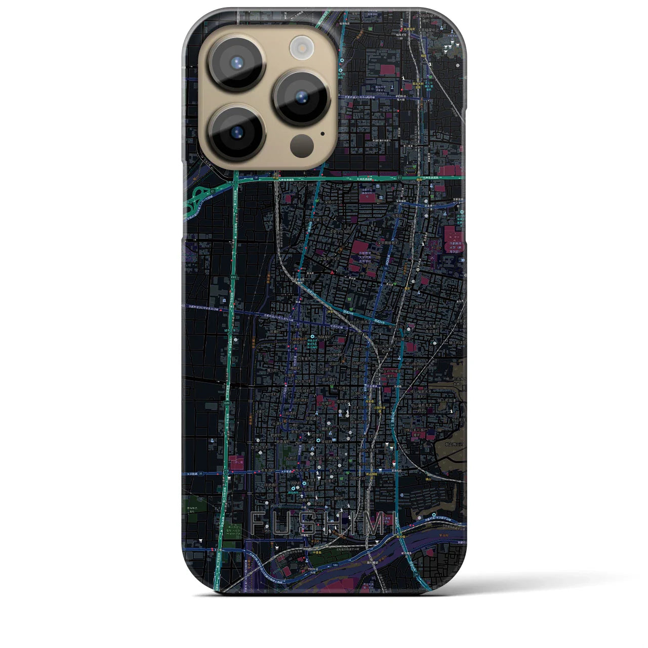 【伏見(京都府)】地図柄iPhoneケース(バックカバータイプ)