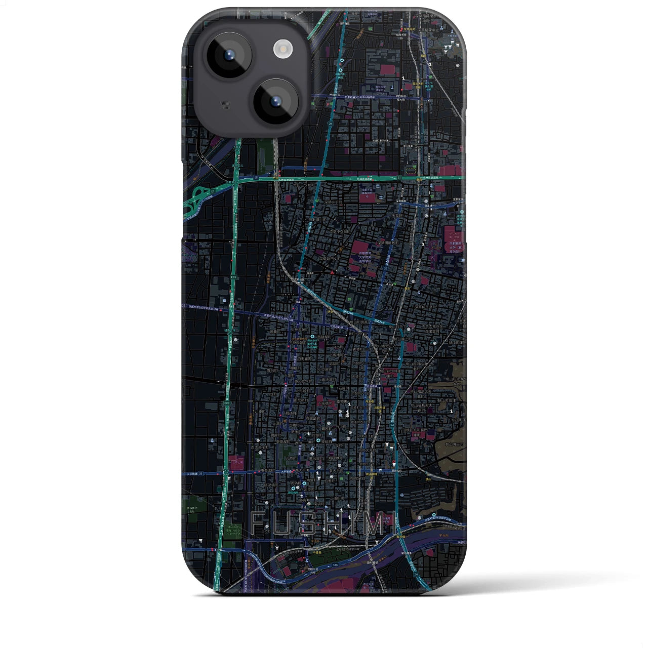 【伏見(京都府)】地図柄iPhoneケース(バックカバータイプ)