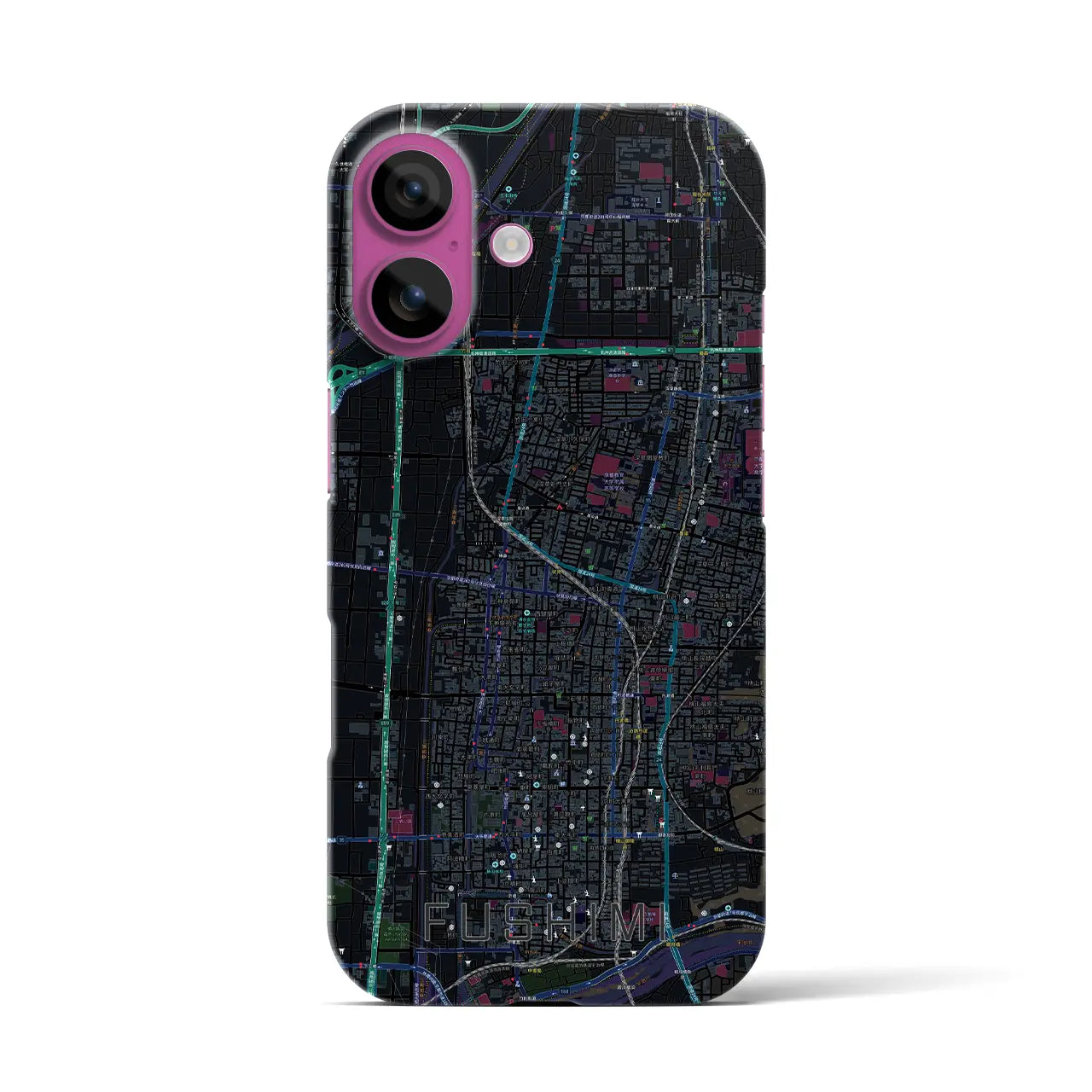 【伏見(京都府)】地図柄iPhoneケース(バックカバータイプ)