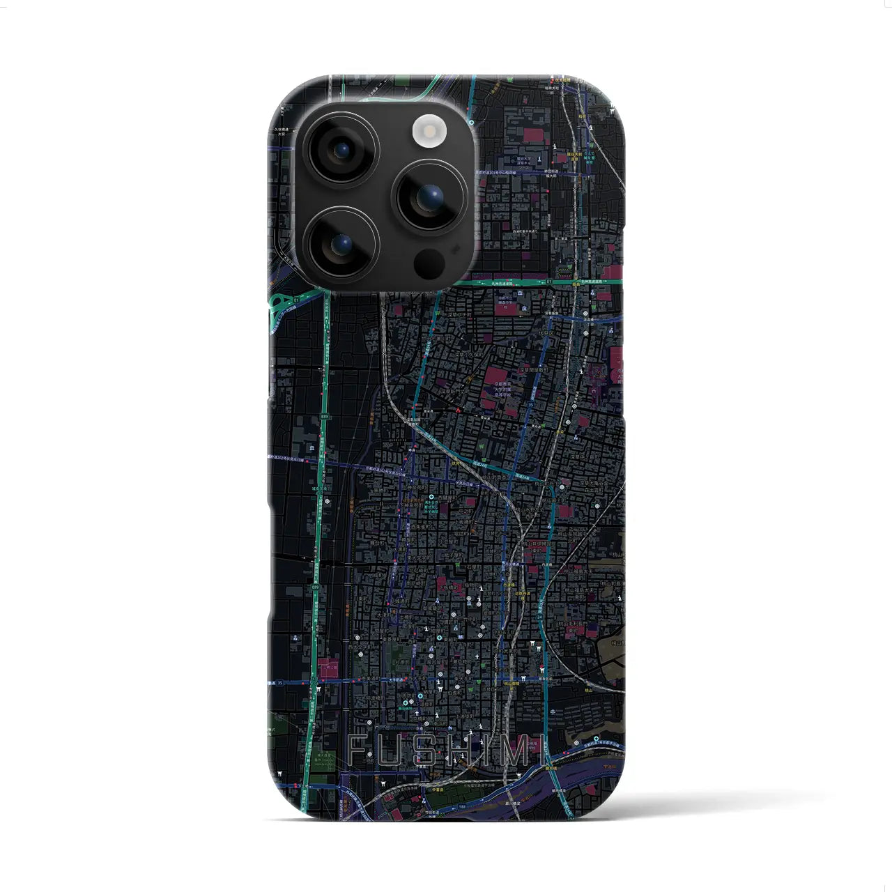 【伏見(京都府)】地図柄iPhoneケース(バックカバータイプ)