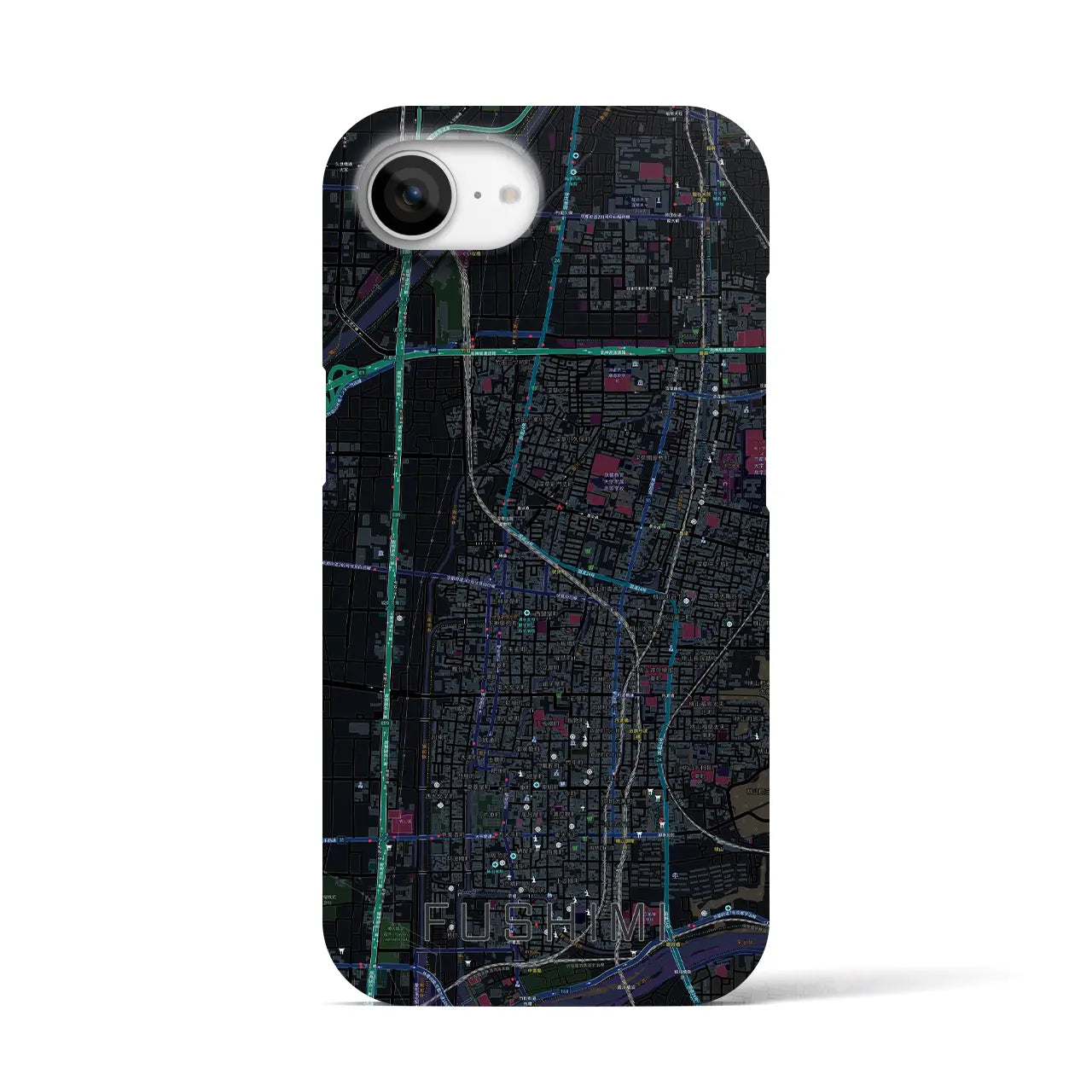 【伏見(京都府)】地図柄iPhoneケース(バックカバータイプ)