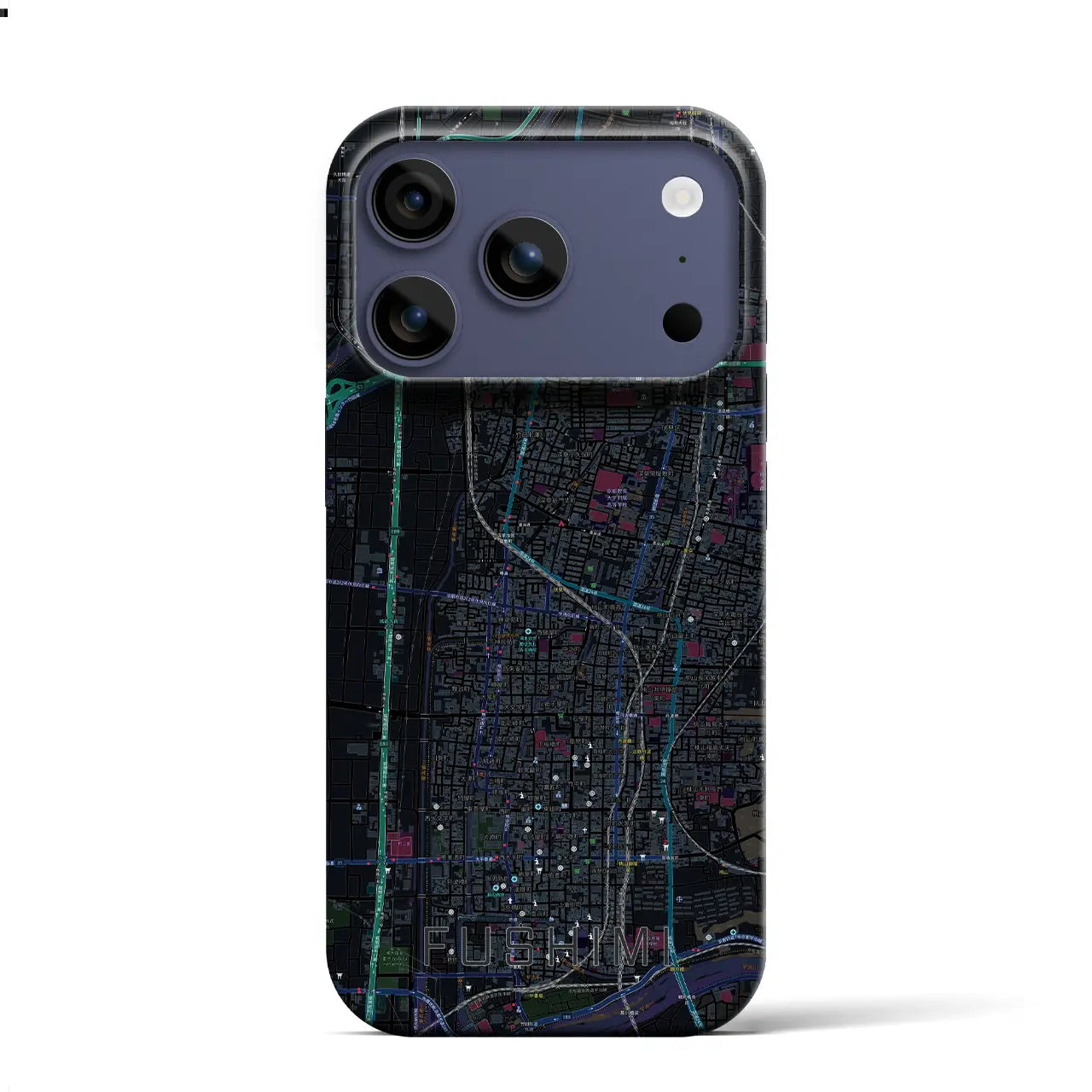 【伏見(京都府)】地図柄iPhoneケース(バックカバータイプ)