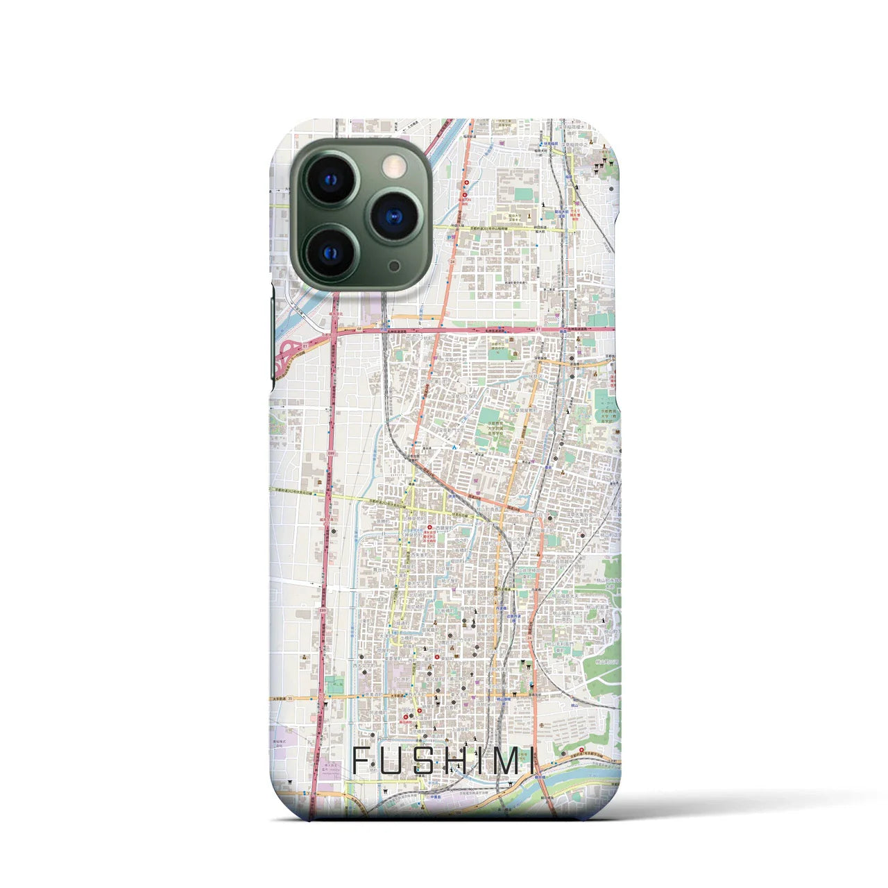 【伏見(京都府)】地図柄iPhoneケース(バックカバータイプ)