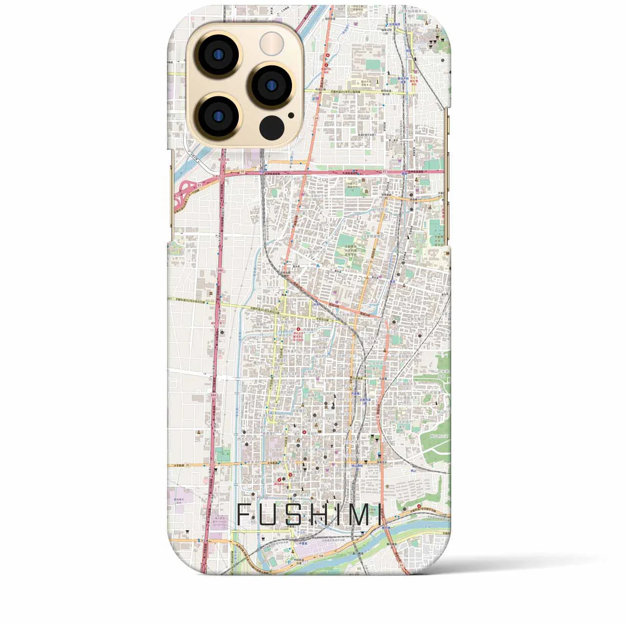 【伏見(京都府)】地図柄iPhoneケース(バックカバータイプ)