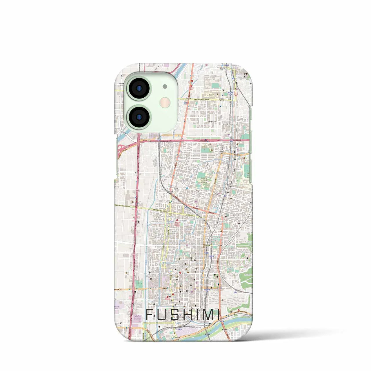 【伏見(京都府)】地図柄iPhoneケース(バックカバータイプ)