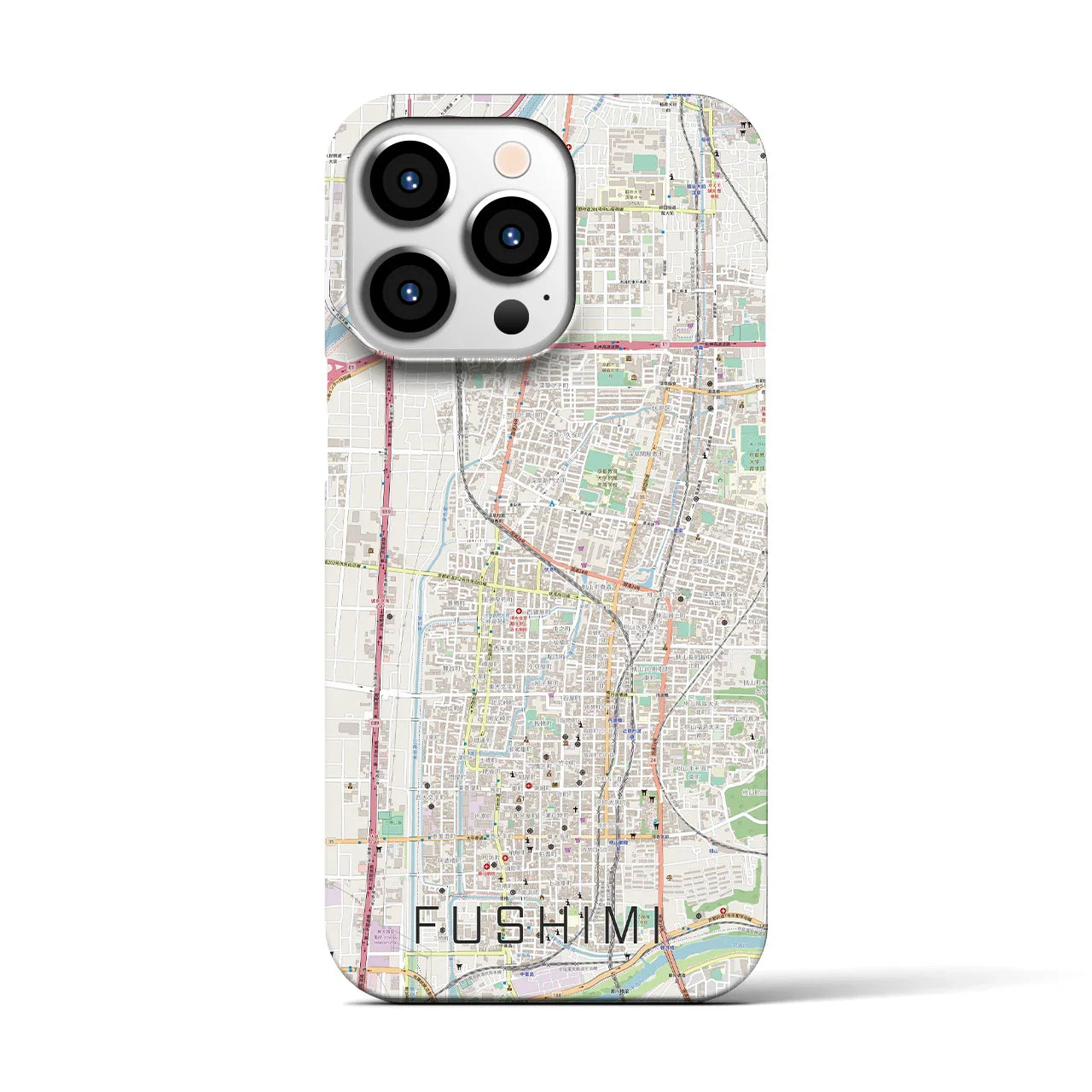 【伏見(京都府)】地図柄iPhoneケース(バックカバータイプ)
