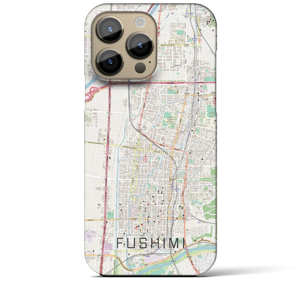 【伏見(京都府)】地図柄iPhoneケース(バックカバータイプ)