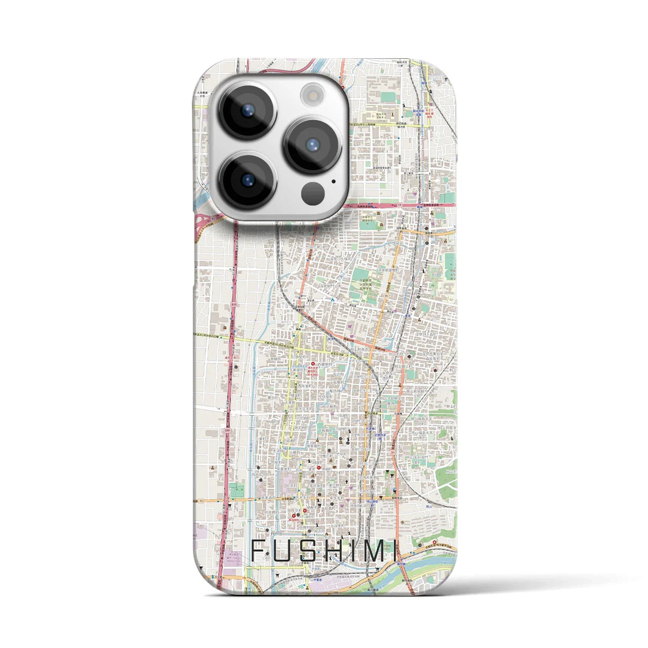 【伏見(京都府)】地図柄iPhoneケース(バックカバータイプ)