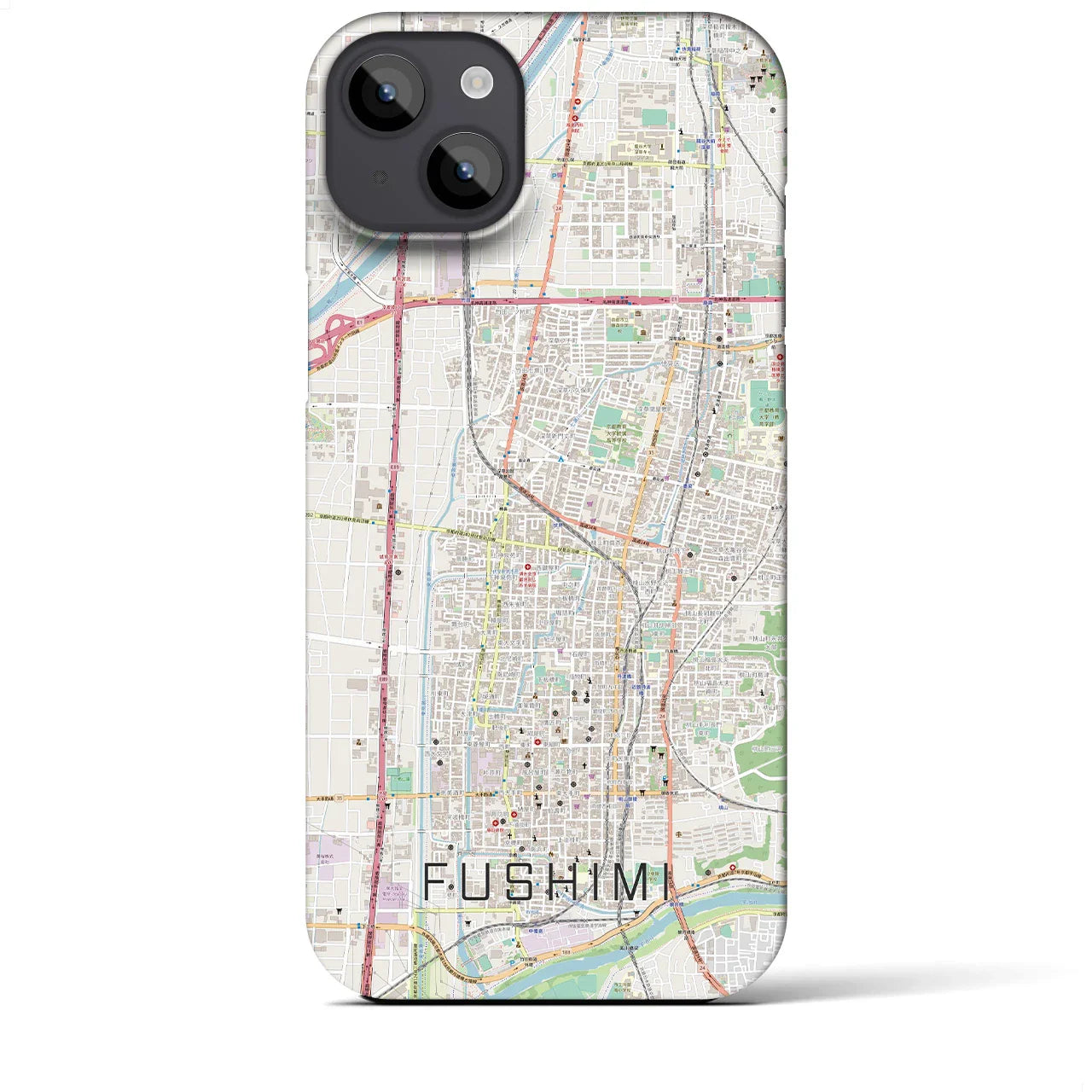 【伏見(京都府)】地図柄iPhoneケース(バックカバータイプ)