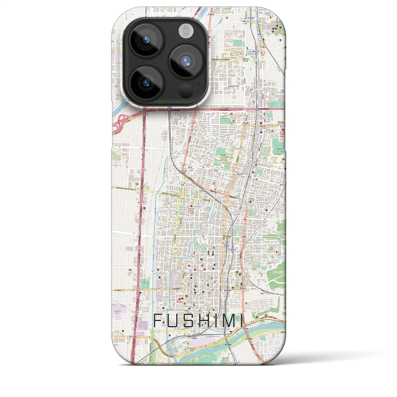 【伏見(京都府)】地図柄iPhoneケース(バックカバータイプ)