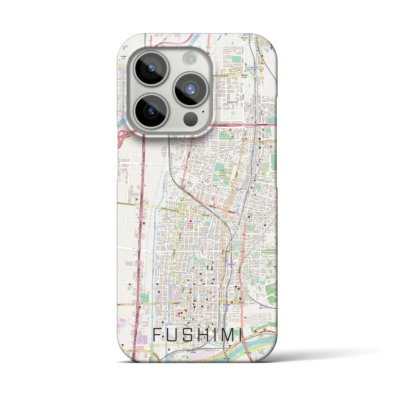【伏見(京都府)】地図柄iPhoneケース(バックカバータイプ)