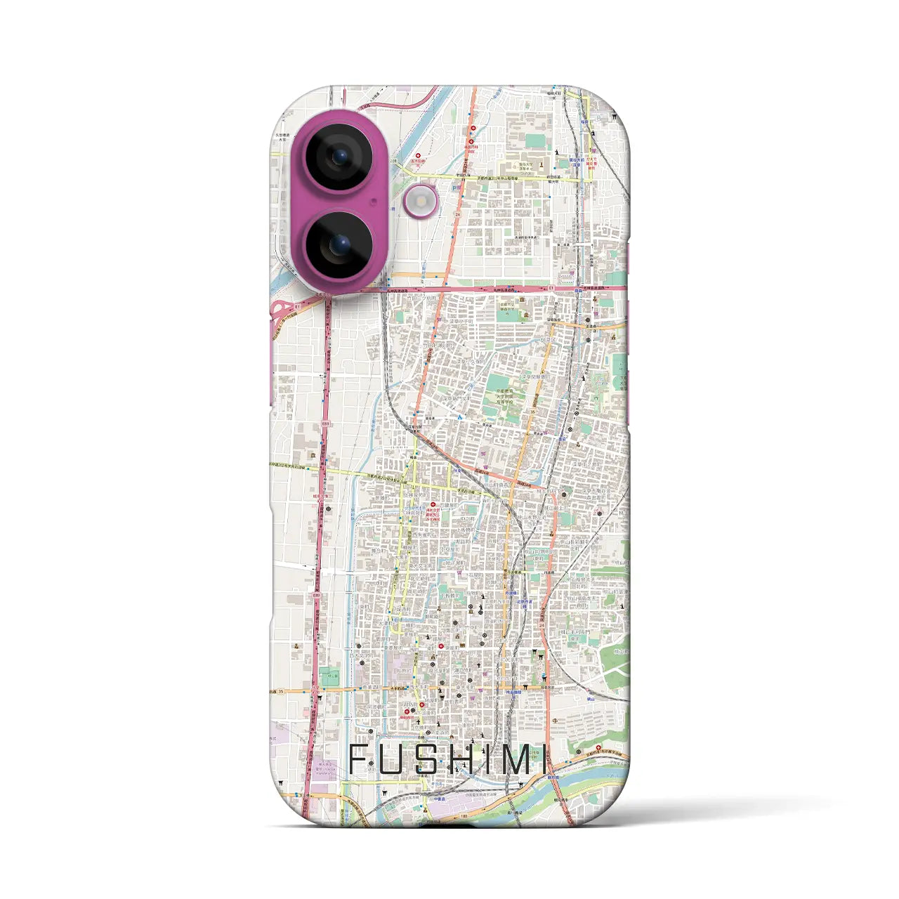 【伏見(京都府)】地図柄iPhoneケース(バックカバータイプ)