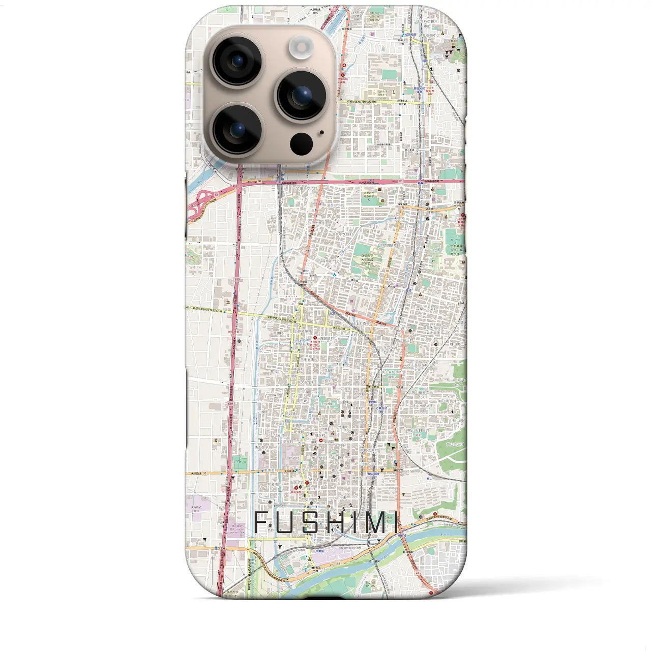 【伏見(京都府)】地図柄iPhoneケース(バックカバータイプ)