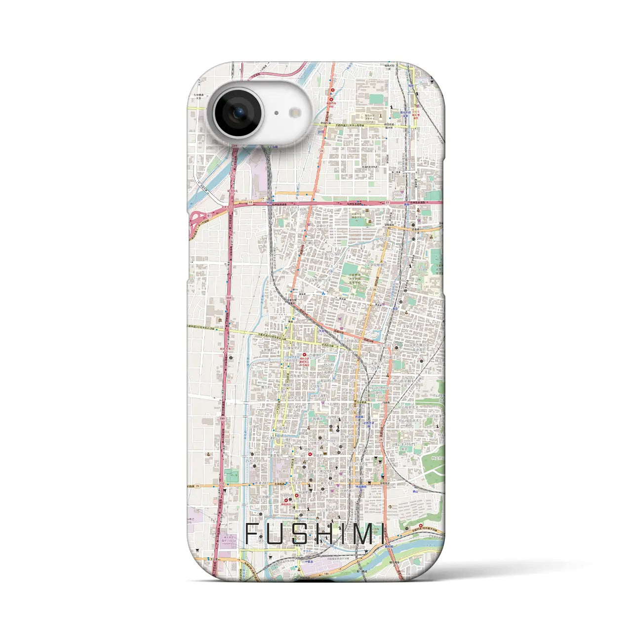 【伏見(京都府)】地図柄iPhoneケース(バックカバータイプ)