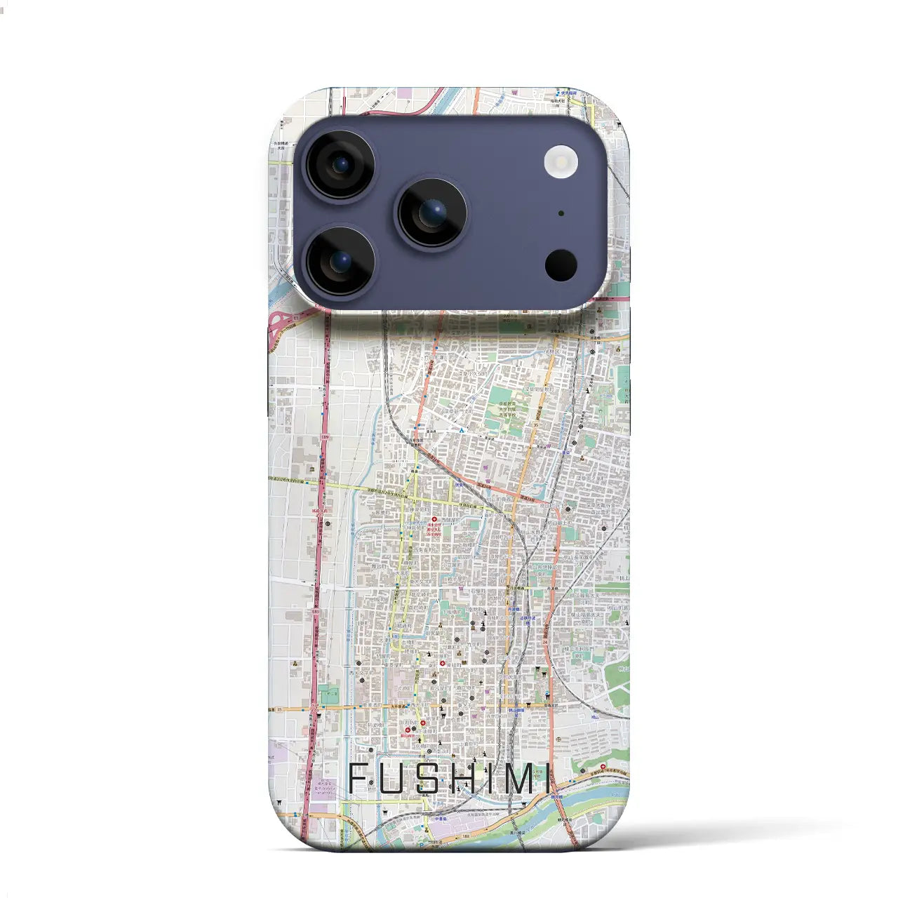 【伏見(京都府)】地図柄iPhoneケース(バックカバータイプ)