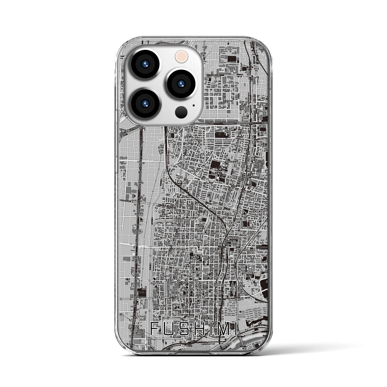 【伏見(京都府)】地図柄iPhoneケース(クリアタイプ)