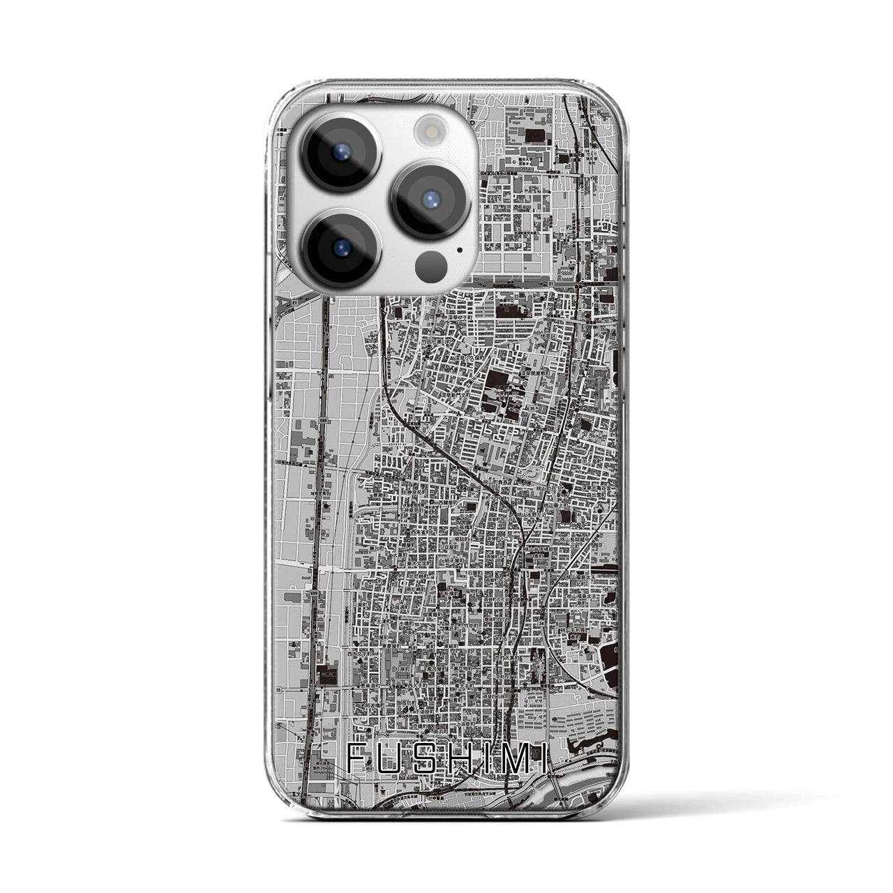 【伏見(京都府)】地図柄iPhoneケース(クリアタイプ)