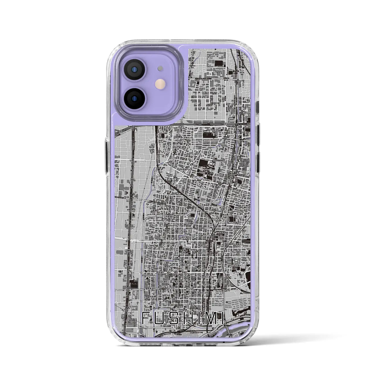 【伏見(京都府)】地図柄iPhoneケース(MagSafeタイプ)
