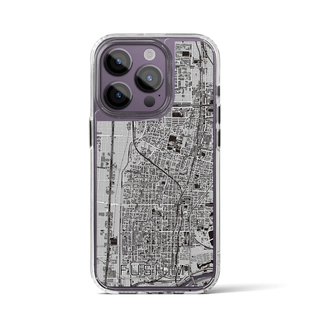 【伏見(京都府)】地図柄iPhoneケース(MagSafeタイプ)