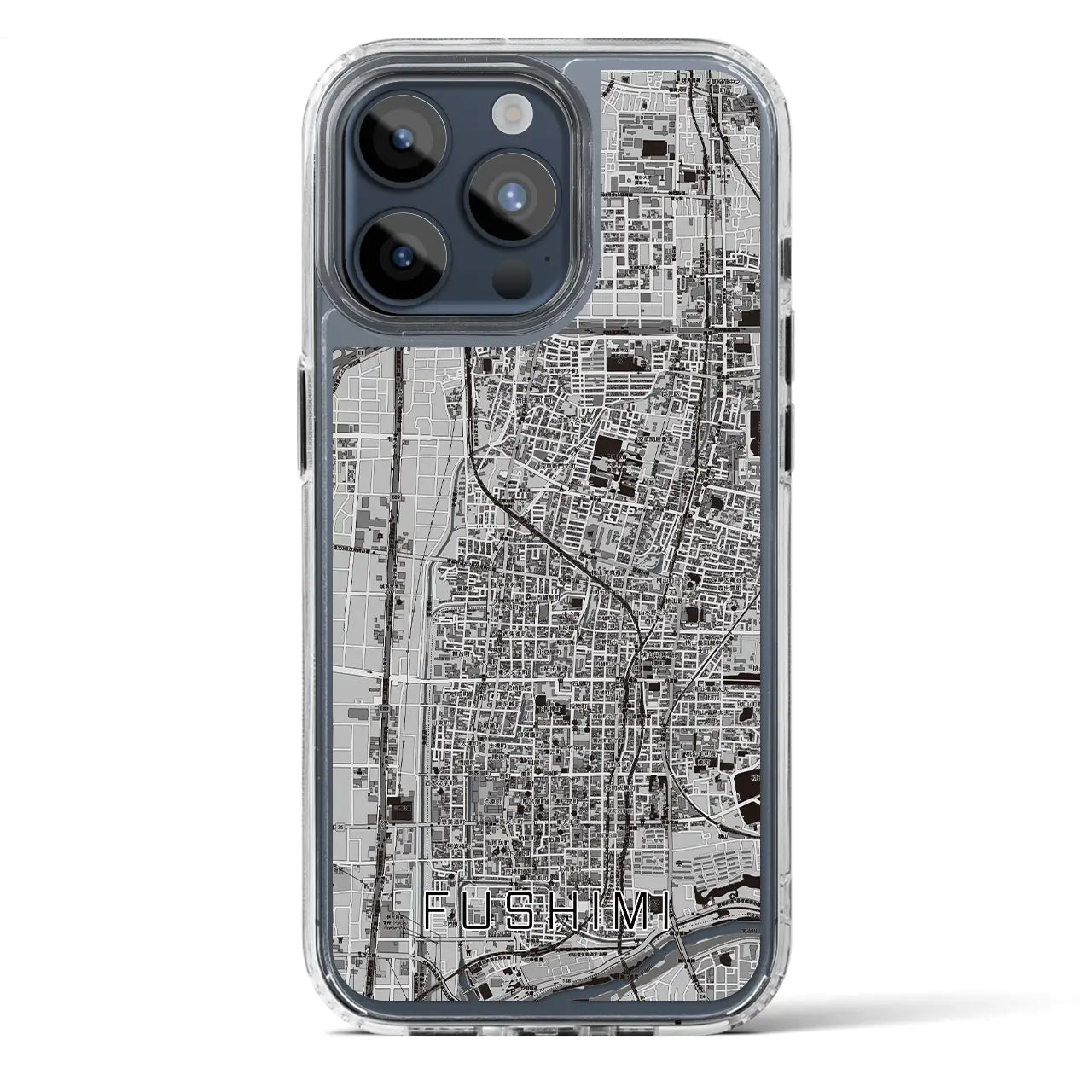 【伏見(京都府)】地図柄iPhoneケース(MagSafeタイプ)