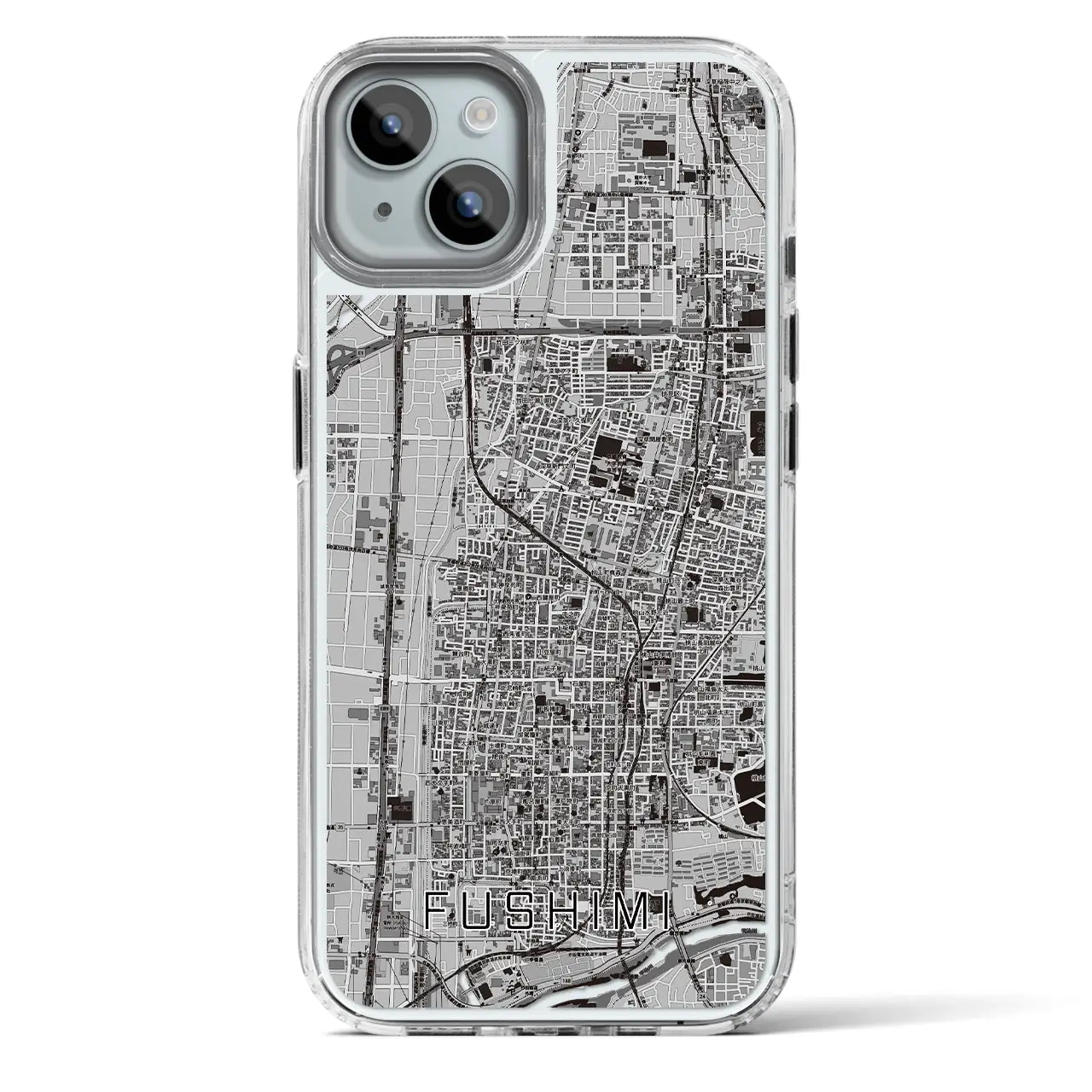 【伏見(京都府)】地図柄iPhoneケース(MagSafeタイプ)