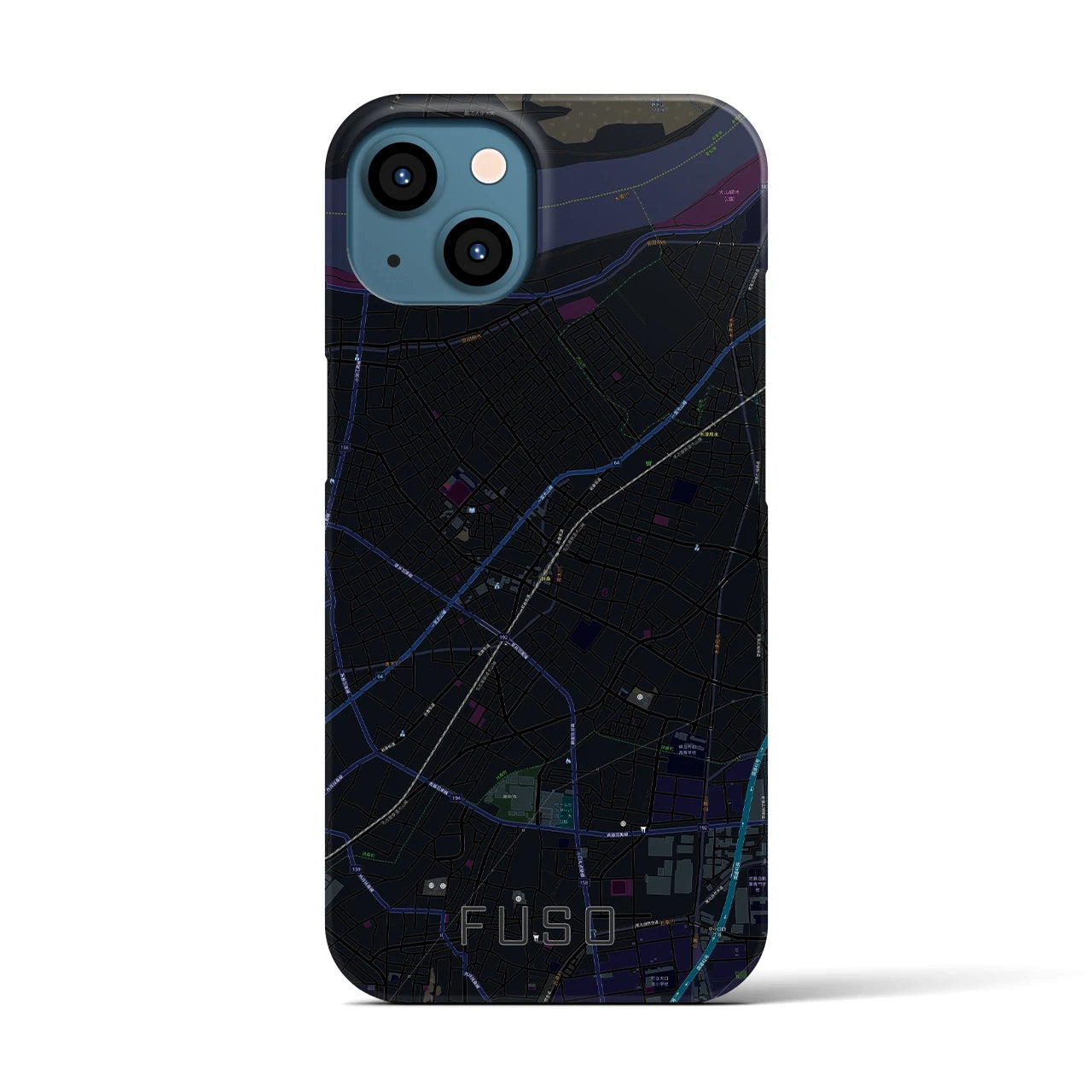 【扶桑(愛知県)】地図柄iPhoneケース(バックカバータイプ)